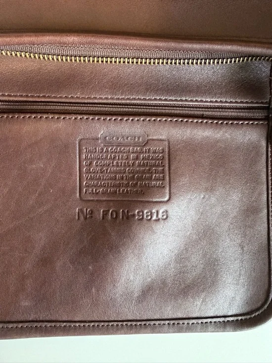 Vintage Coach Slim Duffle in Mahogany - 9816 - Picture 7 of 9